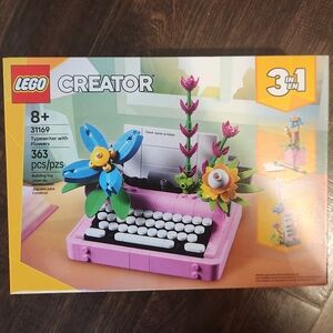 LEGO Creator 3-in-1 Pink Typewriter with Flowers